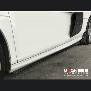 Audi R8 Car Side Skirt Extensions - Carbon Fiber - Set